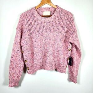 NWT Pink Knit Lucky Brand Side Button Sweater Size Small